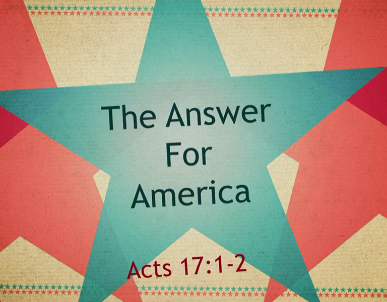 The Answer for America