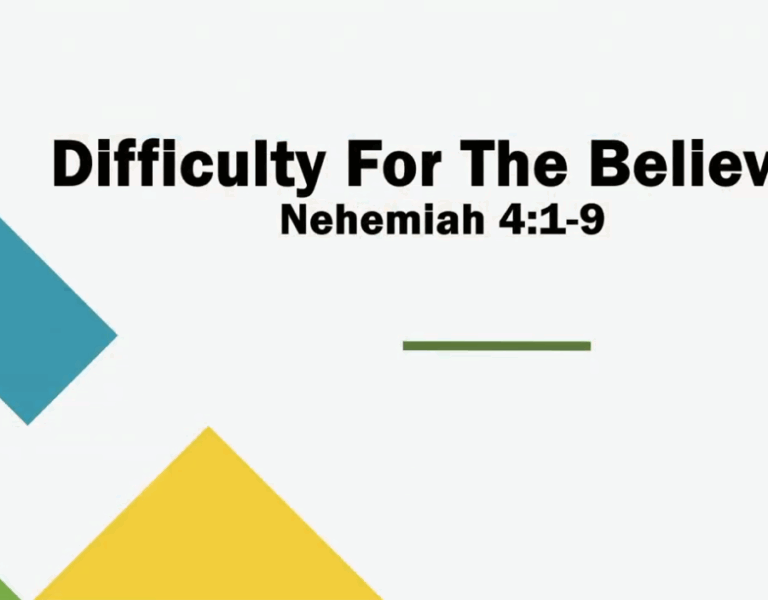 Difficulty For The Believer