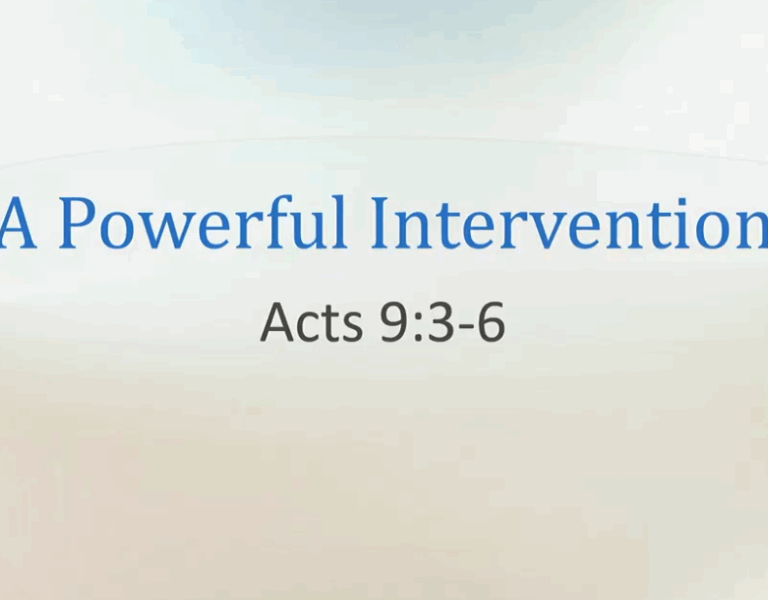 A Powerful Intervention