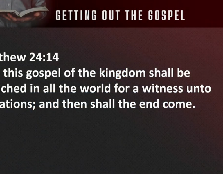 Getting Out The Gospel